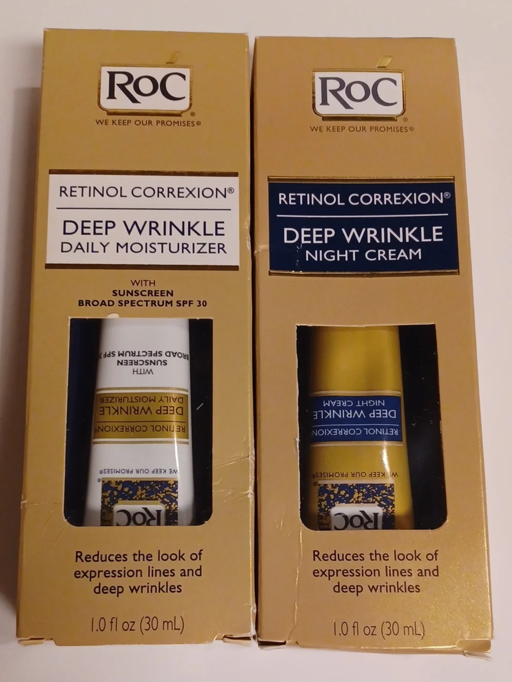 > Retinol Correxion Deep Wrinkle Daily Moisturizer & Night Cream - Gold